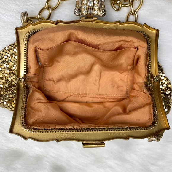 Vintage Whiting and Davis Art Deco Gold Mesh Purse - Picture 11 of 13